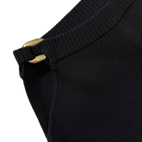 NICHOLAS Kari Double Rings Rib Knit Pant in Black - Picture 5 of 12